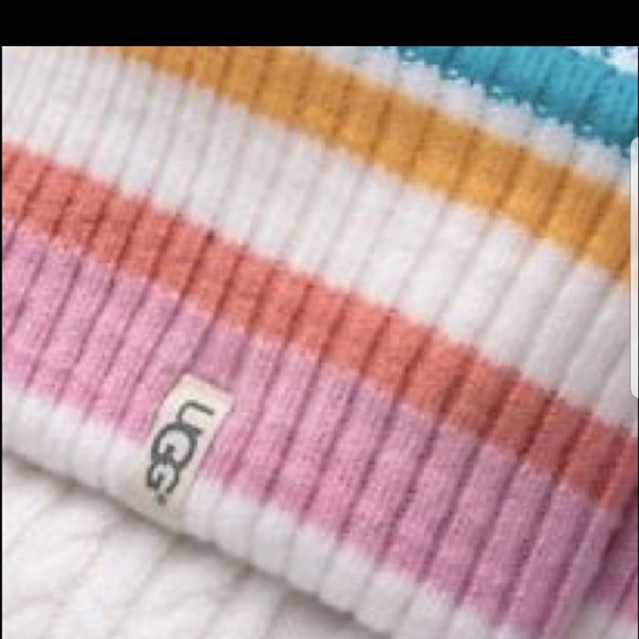 UGG Rainboot socks Tall multi color stripes - Picture 2 of 5